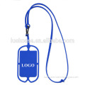 Customized Silicone Lanyard with Phone Holder and Wallet